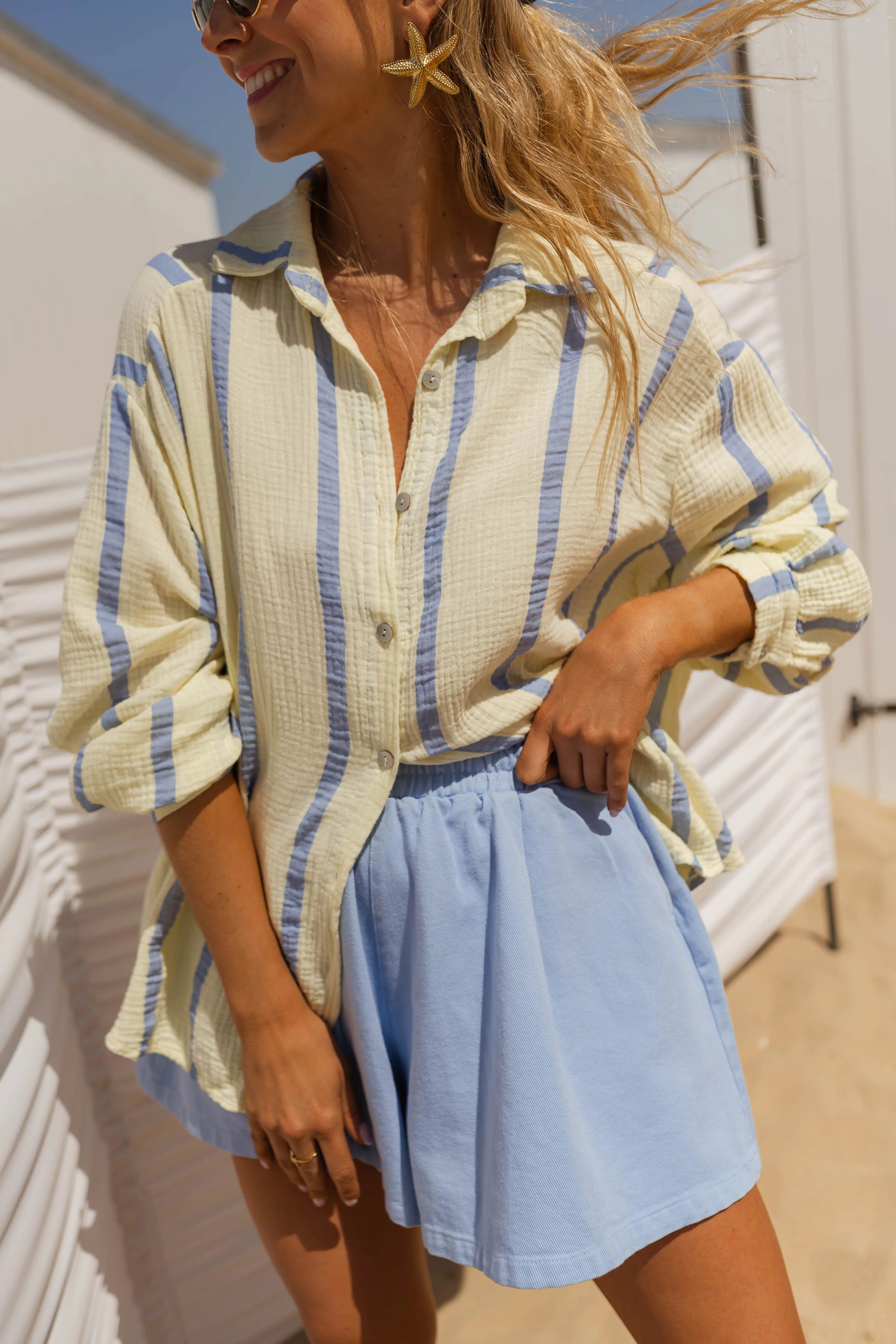 Amélie shirt - yellow and blue