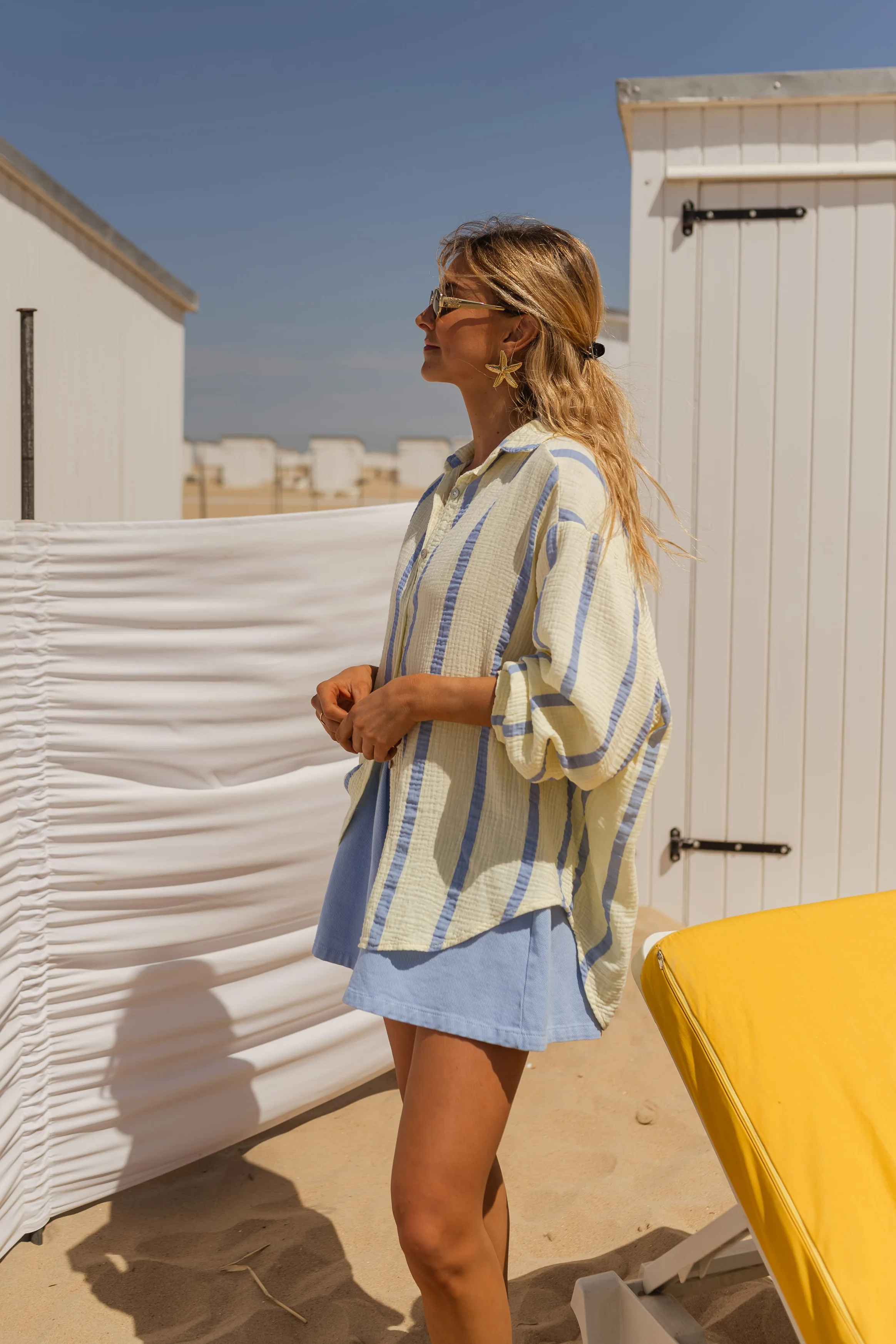 Amélie shirt - yellow and blue