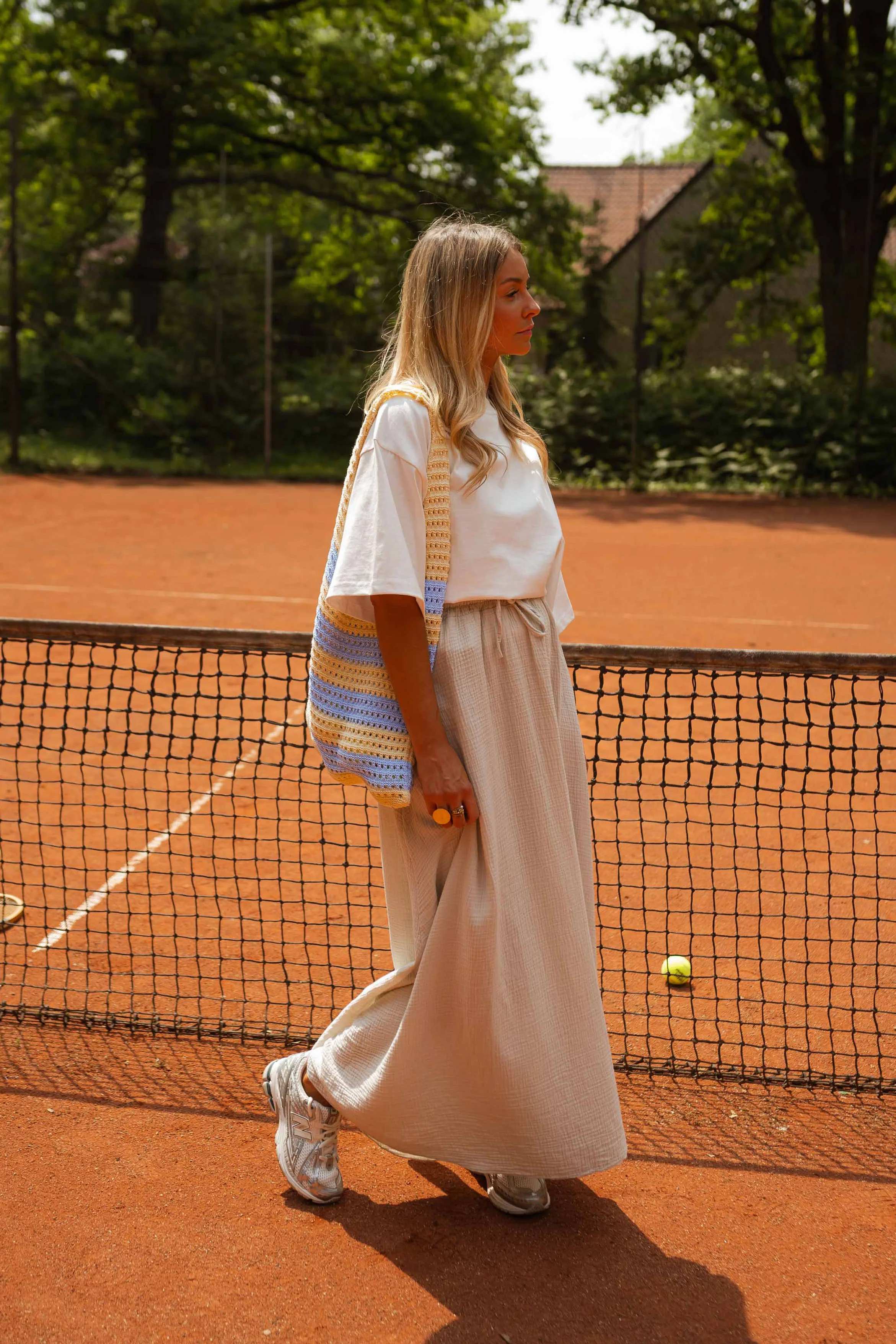 Alyssa skirt - beige cotton gauze