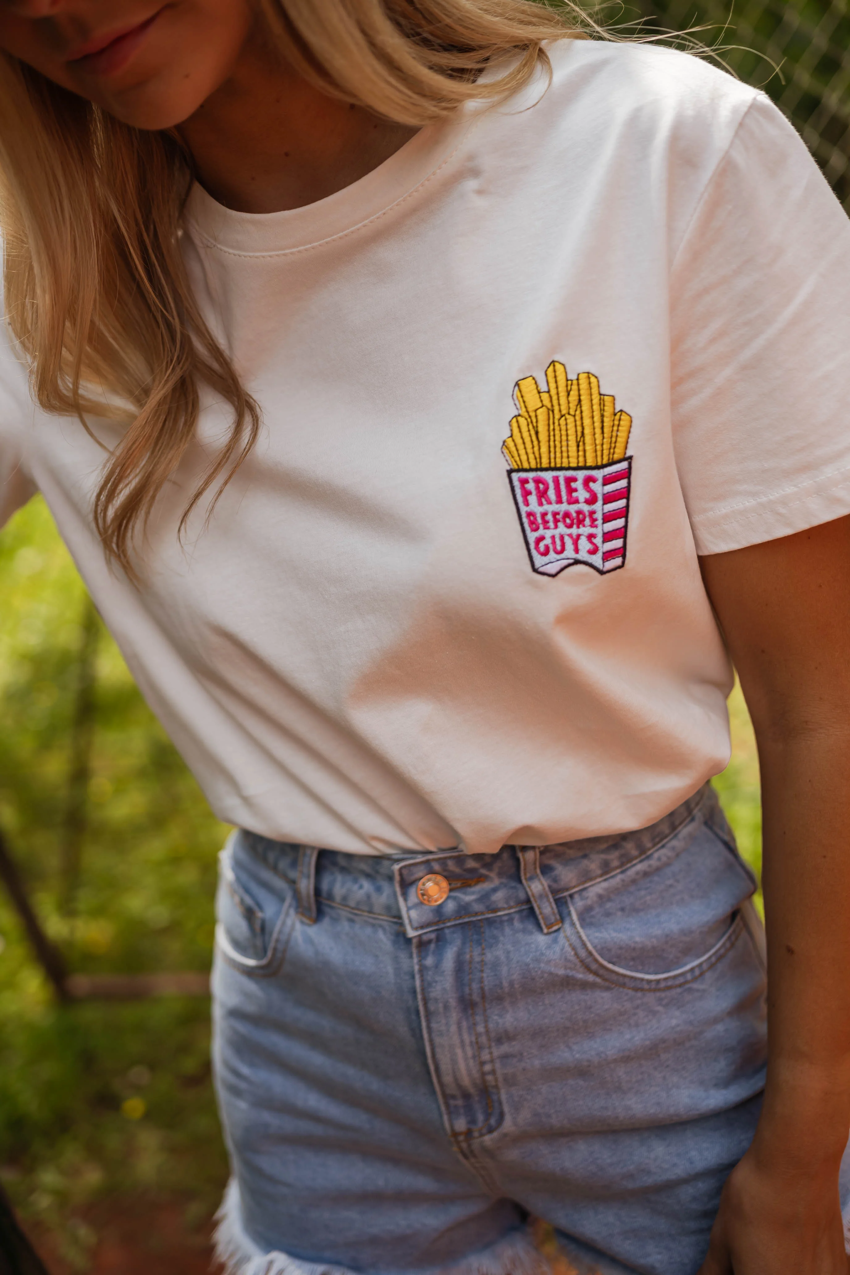 Fries t-shirt - ecru